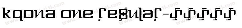 kqona one regular字体转换